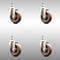 Service Caster 4 Inch 316SS High Temp Glass Filled Nylon Swivel 1/2 Inch Threaded Stem Caster Set SCC-SS316TS20S414-GFNSHT-121315-4 - alternate 1